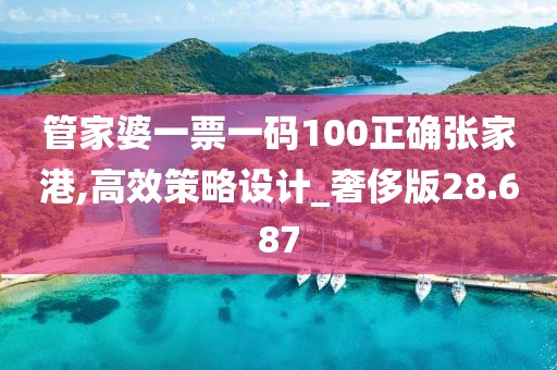 管家婆一票一碼100正確張家港,高效策略設計_奢侈版28.687