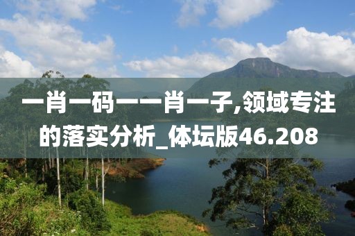 一肖一碼一一肖一子,領域?qū)Ｗ⒌穆鋵嵎治鯻體壇版46.208