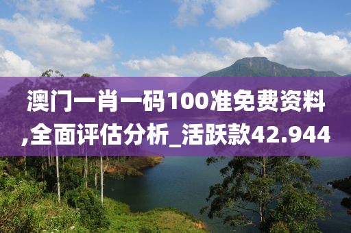 澳門(mén)一肖一碼100準(zhǔn)免費(fèi)資料,全面評(píng)估分析_活躍款42.944