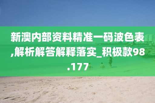 新澳內部資料精準一碼波色表,解析解答解釋落實_積極款98.177