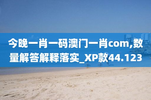 今晚一肖一碼澳門一肖com,數量解答解釋落實_XP款44.123