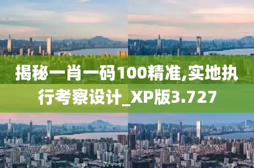 揭秘一肖一碼100精準,實地執行考察設計_XP版3.727