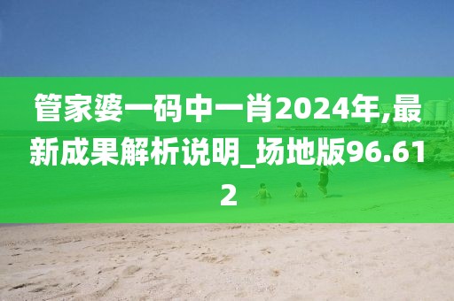 管家婆一碼中一肖2024年,最新成果解析說明_場(chǎng)地版96.612