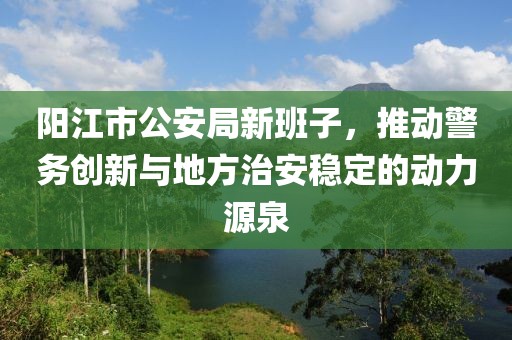 陽江市公安局新班子，推動警務創新與地方治安穩定的動力源泉