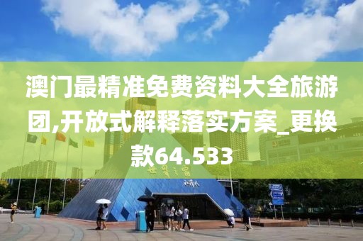 澳門最精準免費資料大全旅游團,開放式解釋落實方案_更換款64.533