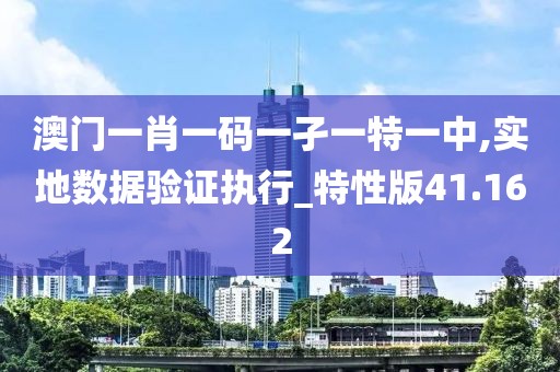 澳門一肖一碼一孑一特一中,實地數據驗證執行_特性版41.162