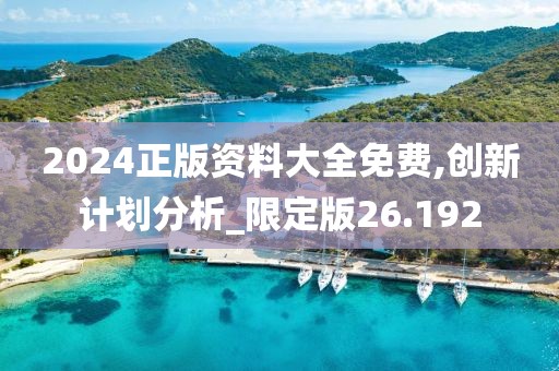 2024正版資料大全免費,創新計劃分析_限定版26.192