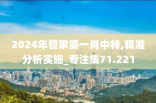 2024年管家婆一肖中特,精準分析實施_專注集71.221