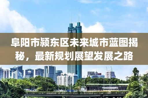 阜陽市潁東區(qū)未來城市藍(lán)圖揭秘，最新規(guī)劃展望發(fā)展之路