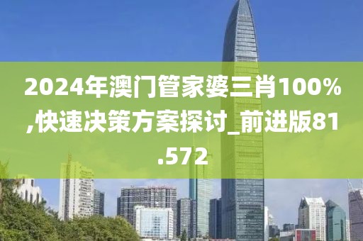 2024年澳門管家婆三肖100%,快速?zèng)Q策方案探討_前進(jìn)版81.572